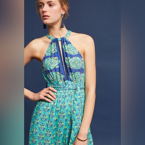 NWT Anthropologie Plenty Tracey Reese Halter Jumpsuit - Picture 2 of 7